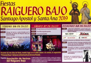 Fiestas del Raiguero Bajo en honor a Santiago Apstol y Santa Ana
