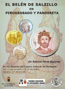 El Beln de Salzillo en pirograbado y pandereta