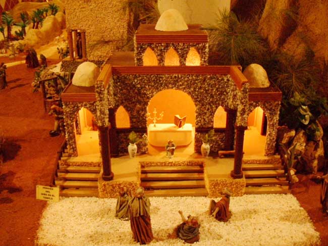 Perdida del Nio en el Templo. Beln de la Familia Bleda. Regin de Murcia Digital