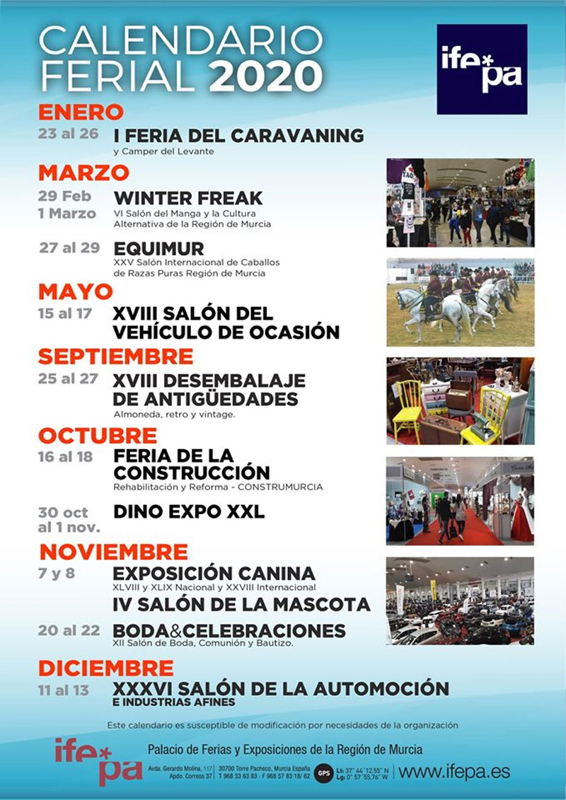 Ifepa. Calendario Ferial 2020