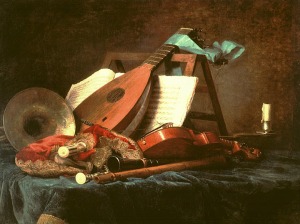 Atributos a la Msica, de Anne Vallayer-Coster (1770).