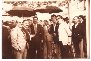 Inauguración del monumento al trovero José Marín en la Palma. Angel Roca,el Repuntín,el Patiñero,Miguel Luengo