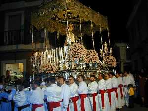 Virgen de la Esperanza en la Procesin del Silencio. Semana Santa de Alhama