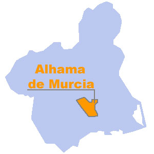 Mapa de situaci�n de Alhama. Regi�n de Murcia Digital