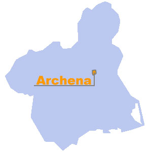 Mapa de situaci�n de Archena. Regi�n de Murcia Digital