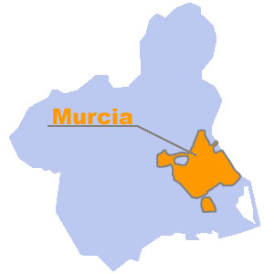 Mapa de situaci�n de Murcia. Regi�n de Murcia Digital