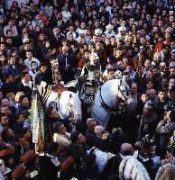 Parlamento entre el Rey Cristiano y el Sultn Moro, Simulacro de Combate, Bao de la Cruz y Bendicin de las Aguas (Moros y Cristianos - Fiestas de la Stma. y Vera Cruz - Caravaca de la Cruz) 