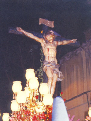 Trono del Santísimo Cristo del Amparo en el Viernes de Dolores