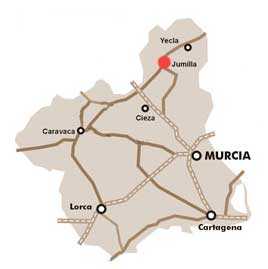 Ubicaci�n y acceso a Jumilla