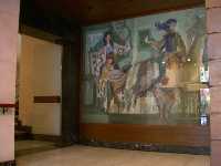 Mural en una casa de vecinos en la avenida Alfonso X 'El Sabio' de Murcia 