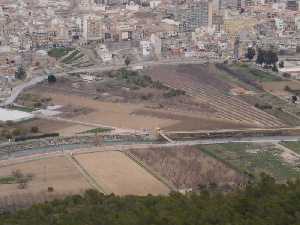 Vega Alta del Segura con los frutales y la huerta