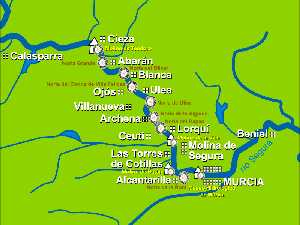 Ro Segura- Mapa de construcciones tradicionales en el Ro Segura
