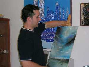 lvaro Pea pintando