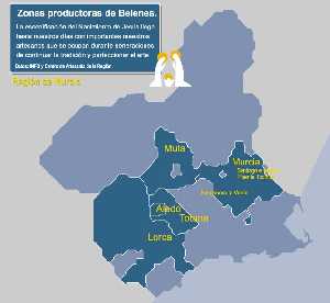 Mapa de zonas productoras de Belenes
