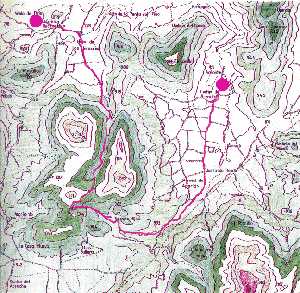 Mapa de sendero de pequeo recorrido 3 de Cehegn