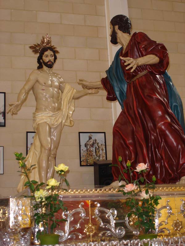 Trono Aparicin de Jess Resucitado a Santo Toms Detalle [Jumilla-Museo Rollo] . 