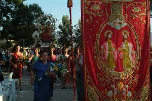 Estandarte de los Santos Mdicos [Abarn_Fiestas Patronales]