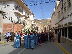 La Soledad en la Plaza de la Parroquia [Villanueva del Segura_Semana Santa] 