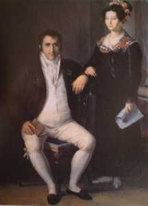 D. Pedro Benítez y su hija Mª de la Cruz [Caravaca_Rafael Tejeo]