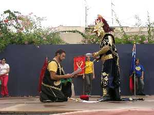 Momento de la tradicional Conversin del Moro [Santomera_Fiestas Moros]