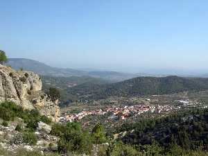 Vista de Benizar (Moratalla) desde el Cerro 
