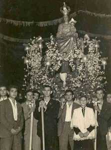 Procesión de la Virgen de la Salceda en los años 40 [Torres Cotillas_Fiestas]