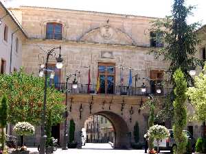 Fachada del Ayuntamiento Vista de Cerca 