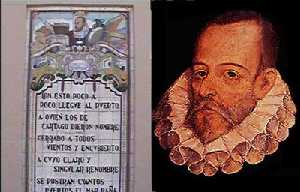 Mosaico y retrato de Miguel de Cervantes
