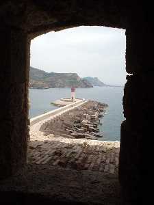 Vista del Faro desde la Caonera [Fuerte de Navidad]