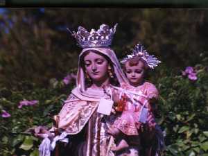 Virgen del Carmen al anochecer 