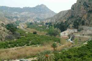 Vista del ro Segura en Ojs en las proximiadades El Solvente