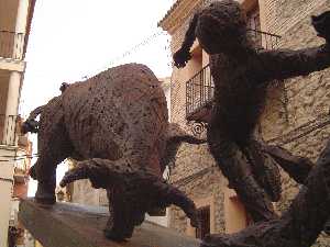 Estatua representando el encierro