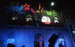 Iluminacin de la Casa Consistorial en Carnaval 