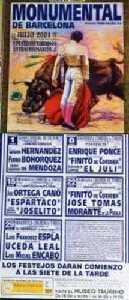 Cartel anunciador de una corrida de Ortega Cano 