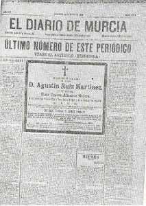 Último número de El Diario de Murcia