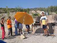 Preparando la lumbre para las Gachasmigas 