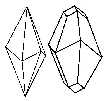 Cristales trigonales escalenoédricos de calcita 
