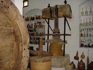 Prensa en el Museo del Vino Juan Carceln de Jumilla 