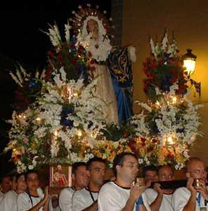 Virgen de Los Dolores en procesin [Cartagena_El Plan]