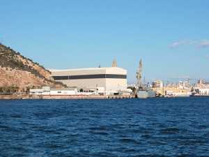 Nave para reparaci�n de yates de lujo en Navantia [Cartagena_San Antonio Abad]