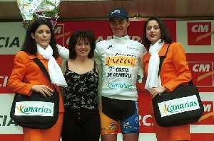 Jos Luis en el podium de la Vuelta a Murcia 2001