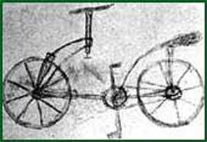 Bicicleta diseada por Leonardo Da Vinci en 1490 [ciclismo]