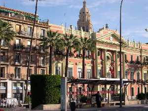 Vista Lateral Izquierda del Ayuntamiento de Murcia[Ayuntamiento o Casa Consistorial de Murcia]