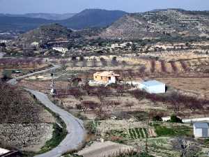 Paisaje de La Copa con casa rural 