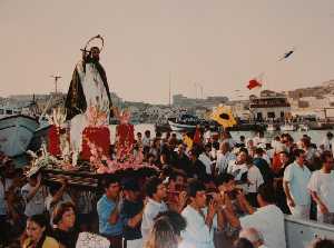 Procesin con la imagen de Santiago [Cartagena_Santa Luca]