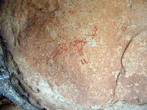 Arte rupestre en la Cueva de los Pucheros (Cieza) 