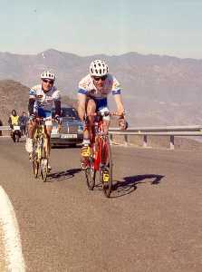 Claudio Casas, en fuga durante su etapa en el equipo Hierros Agera