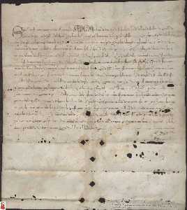 Carta abierta de Sancho IV, haciendo donacin de una torre de la Arrixaca...[Proyecto Carmes]