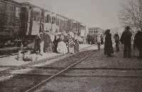 Estaci�n de tren de Almendricos (Lorca) en 1891 