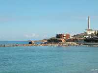 Panormica del Faro de Cabo de Palos, al fondo las Islas Hormigas